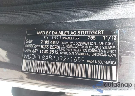 2013 Mercedes-Benz C 300 Luxury 4Matic/Sport 4Matic z USA, uszkodzony, nr VIN WDDGF8AB2DR271659